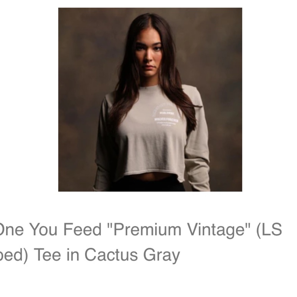 Darc Sport Cropped Gray Long Sleeve Tee